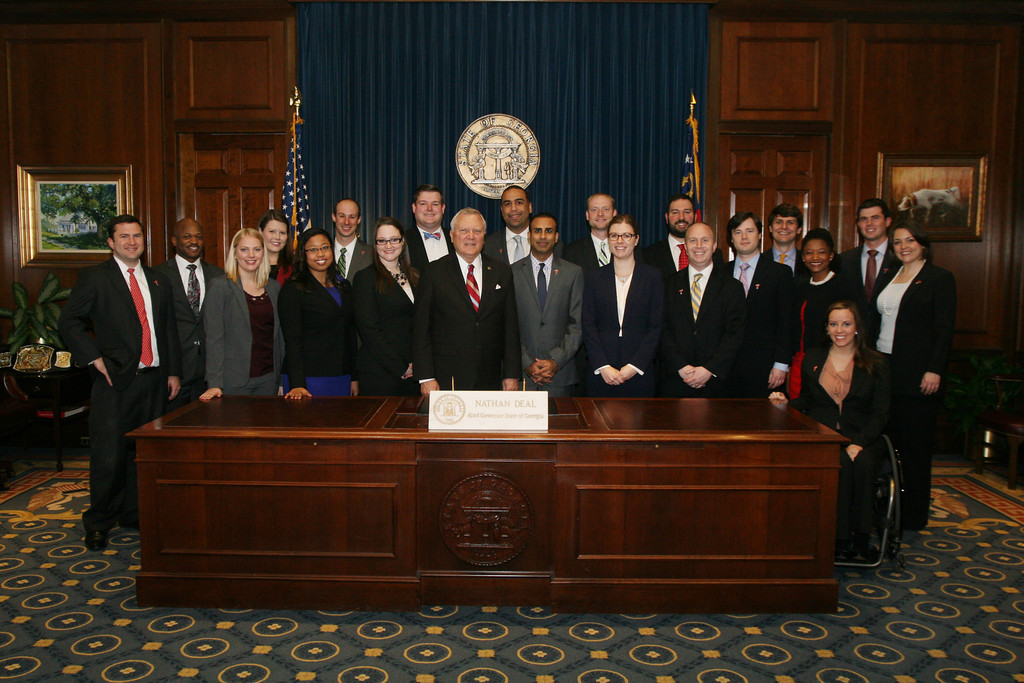Attorney Buck Daniel, of Nations Law Firm, with the LEAD group and the governor of Georgia.